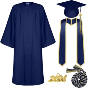 Bachelor’s Graduation Gown with Tasseled Cap, Red Stole, and Honor Cords - 6 Colors Available 12 Bachelor’s Graduation Gown with Tasseled Cap, Red Stole, and Honor Cords - 6 Colors Available