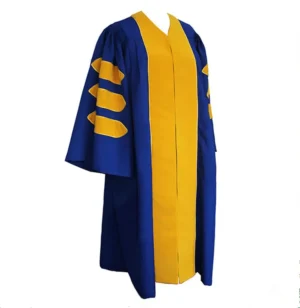 Deluxe Doctoral Graduation Tam Gown with Gold Trim 2 28 4 11zon