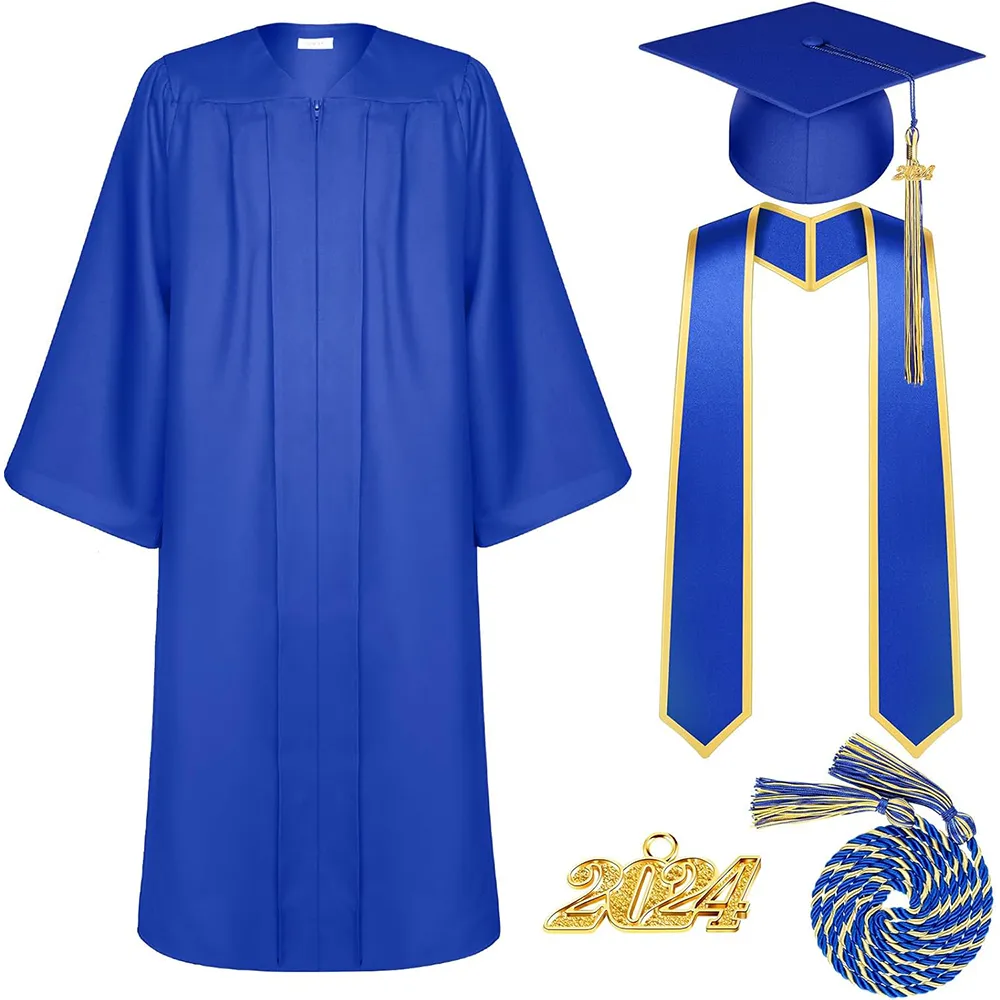 Bachelor’s Graduation Gown with Tasseled Cap, Red Stole, and Honor Cords - 6 Colors Available 2 Bachelor’s Graduation Gown with Tasseled Cap, Red Stole, and Honor Cords - 6 Colors Available