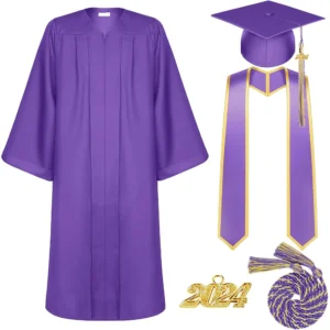 Bachelor’s Graduation Gown with Tasseled Cap, Red Stole, and Honor Cords - 6 Colors Available 9 Bachelor’s Graduation Gown with Tasseled Cap, Red Stole, and Honor Cords - 6 Colors Available