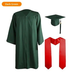 High School and Technical School Graduation Gown with Tasseled Cap and Red Graduation Stole - 10 Colors Available 21 High School and Technical School Graduation Gown with Tasseled Cap and Red Graduation Stole - 10 Colors Available