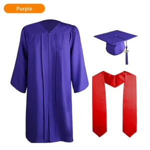 High School and Technical School Graduation Gown with Tasseled Cap and Red Graduation Stole - 10 Colors Available 13 High School and Technical School Graduation Gown with Tasseled Cap and Red Graduation Stole - 10 Colors Available
