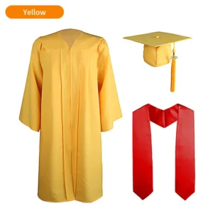 High School and Technical School Graduation Gown with Tasseled Cap and Red Graduation Stole - 10 Colors Available 20 High School and Technical School Graduation Gown with Tasseled Cap and Red Graduation Stole - 10 Colors Available