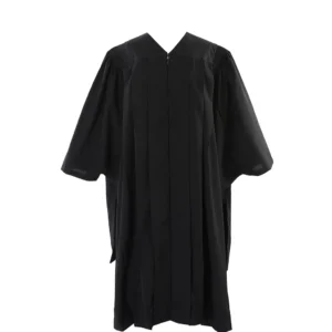 Deluxe Slotted Black Master’s Graduation Gown with Cap and Hood