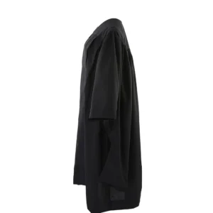 Deluxe Slotted Black Master’s Graduation Gown with Cap and Hood