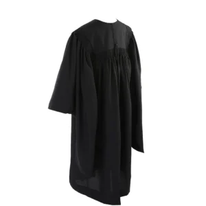Deluxe Slotted Black Master’s Graduation Gown with Cap and Hood