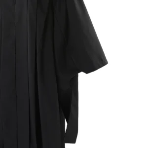 Deluxe Slotted Black Master’s Graduation Gown with Cap and Hood
