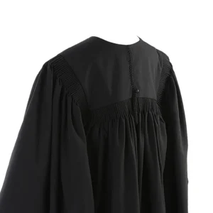 Deluxe Slotted Black Master’s Graduation Gown with Cap and Hood