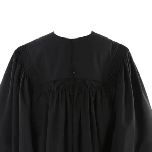 Deluxe Slotted Black Master’s Graduation Gown with Cap and Hood