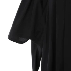 Deluxe Slotted Black Master’s Graduation Gown with Cap and Hood