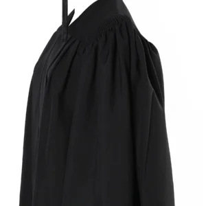 Deluxe Slotted Black Bachelor’s Graduation Gown and Cap