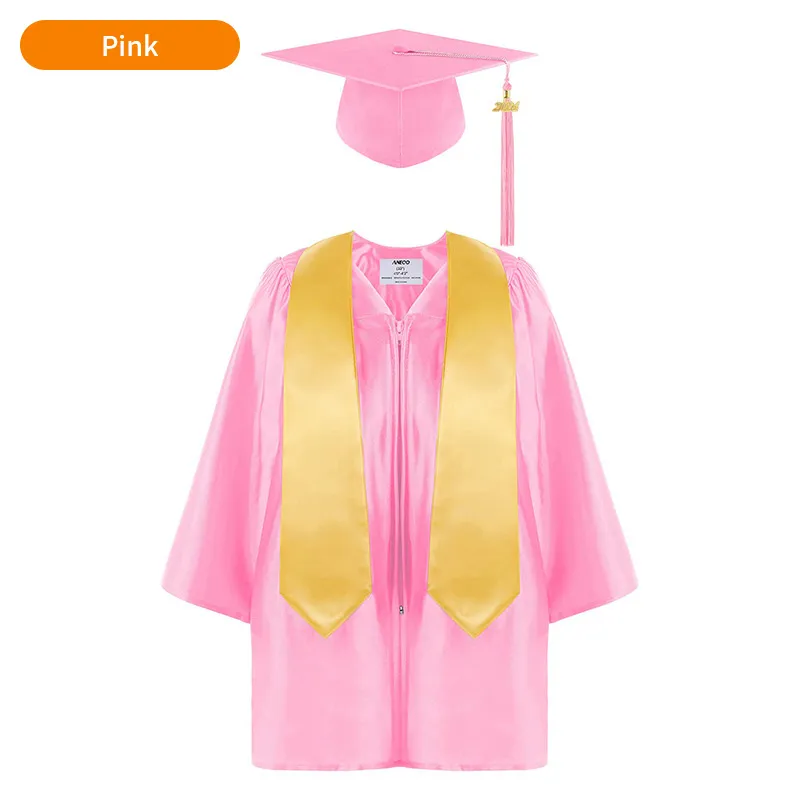 Shiny Kids Graduation Gown & Cap with Tassel Charm for Home School | Elementary School | Kindergarten 8 Shiny Kids Graduation Gown & Cap with Tassel Charm for Home School | Elementary School | Kindergarten