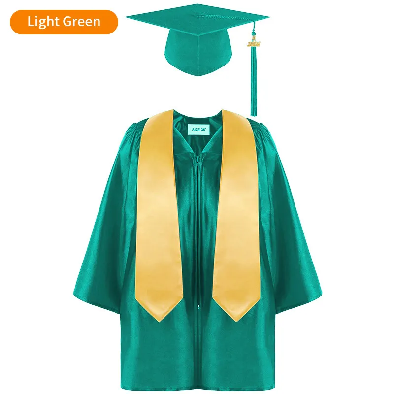 Shiny Kids Graduation Gown & Cap with Tassel Charm for Home School | Elementary School | Kindergarten 6 Shiny Kids Graduation Gown & Cap with Tassel Charm for Home School | Elementary School | Kindergarten
