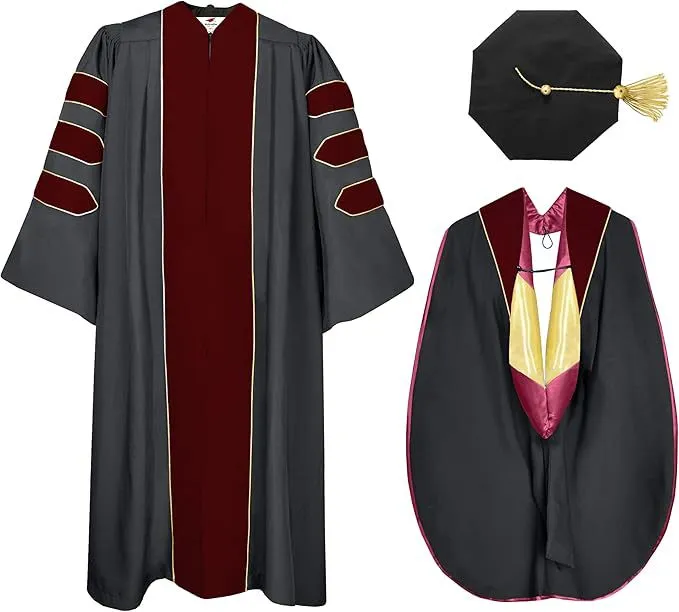 Deluxe Doctoral Graduation Tam, Gown & Hood Package 2 Deluxe Doctoral Graduation Tam, Gown & Hood Package