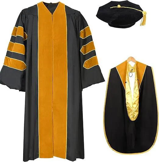 Deluxe Doctoral Graduation Tam, Gown & Hood Package 5 Deluxe Doctoral Graduation Tam, Gown & Hood Package