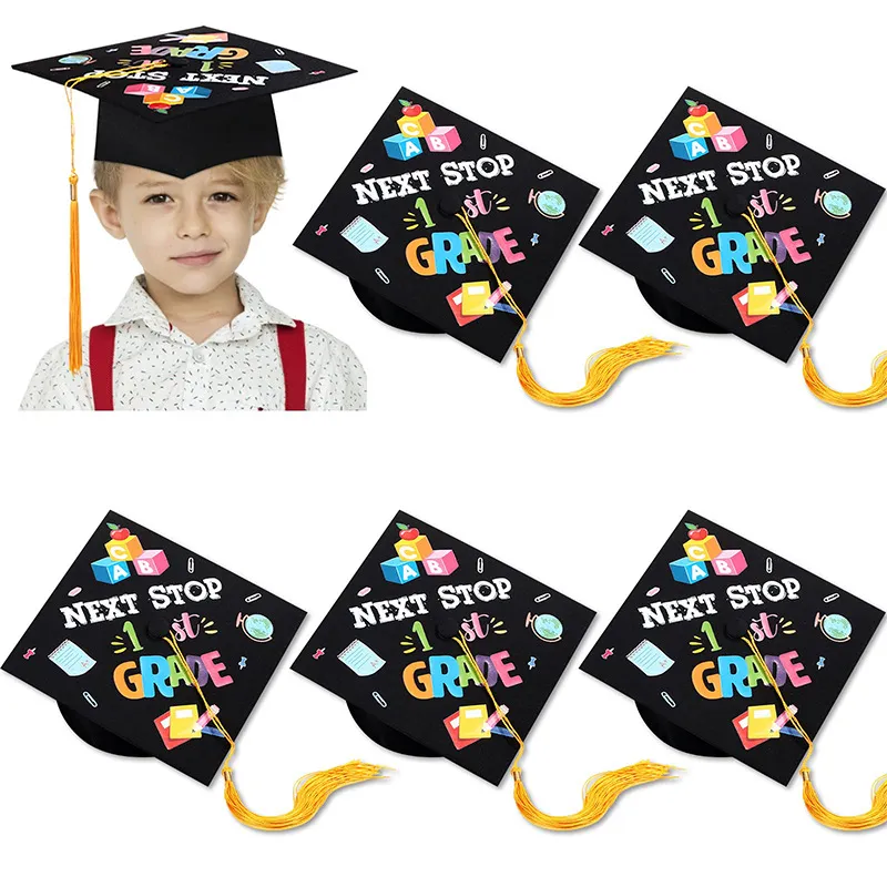 Children’s Graduation Ceremony Embroidered Print Cap 2 Children’s Graduation Ceremony Embroidered Print Cap