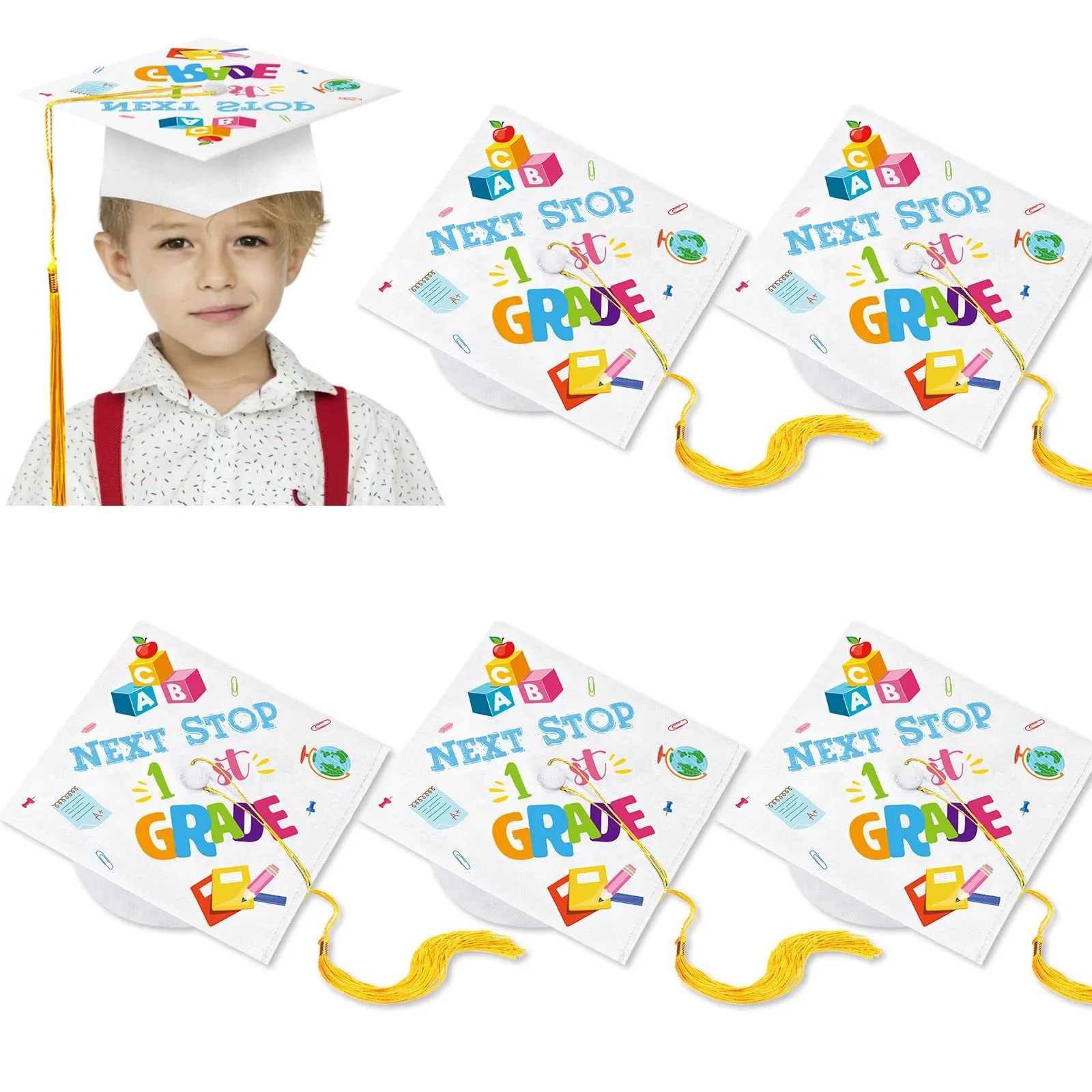 Children’s Graduation Ceremony Embroidered Print Cap 5 Children’s Graduation Ceremony Embroidered Print Cap
