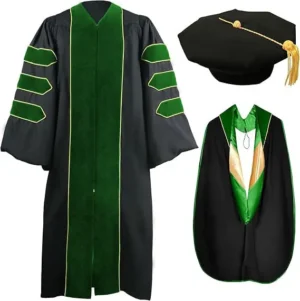 Deluxe Doctoral Graduation Tam, Gown & Hood Package 18 Deluxe Doctoral Graduation Tam, Gown & Hood Package