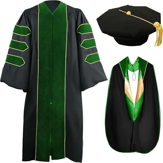 Deluxe Doctoral Graduation Tam, Gown & Hood Package 9 Deluxe Doctoral Graduation Tam, Gown & Hood Package