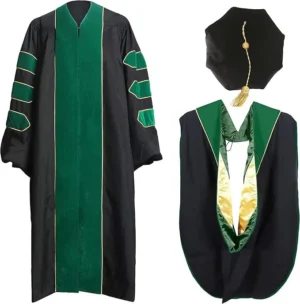 Deluxe Doctoral Graduation Tam, Gown & Hood Package 12 Deluxe Doctoral Graduation Tam, Gown & Hood Package