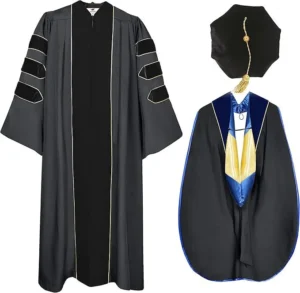Deluxe Doctoral Graduation Tam, Gown & Hood Package 15 Deluxe Doctoral Graduation Tam, Gown & Hood Package