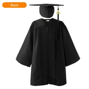 Shiny Kids Graduation Gown & Cap with Tassel Charm for Elementary School