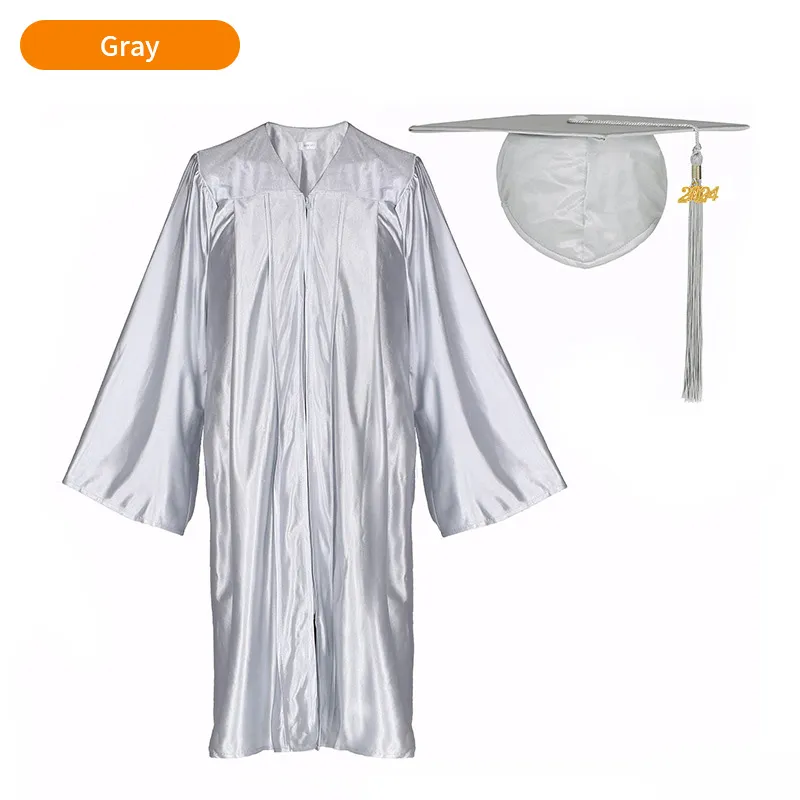 Shiny High School and Technical School Graduation Gown and Tasseled Cap - 12 Colors Available 10 Shiny Bachelor’s Graduation Gown and Tasseled Cap - 13 Colors Available