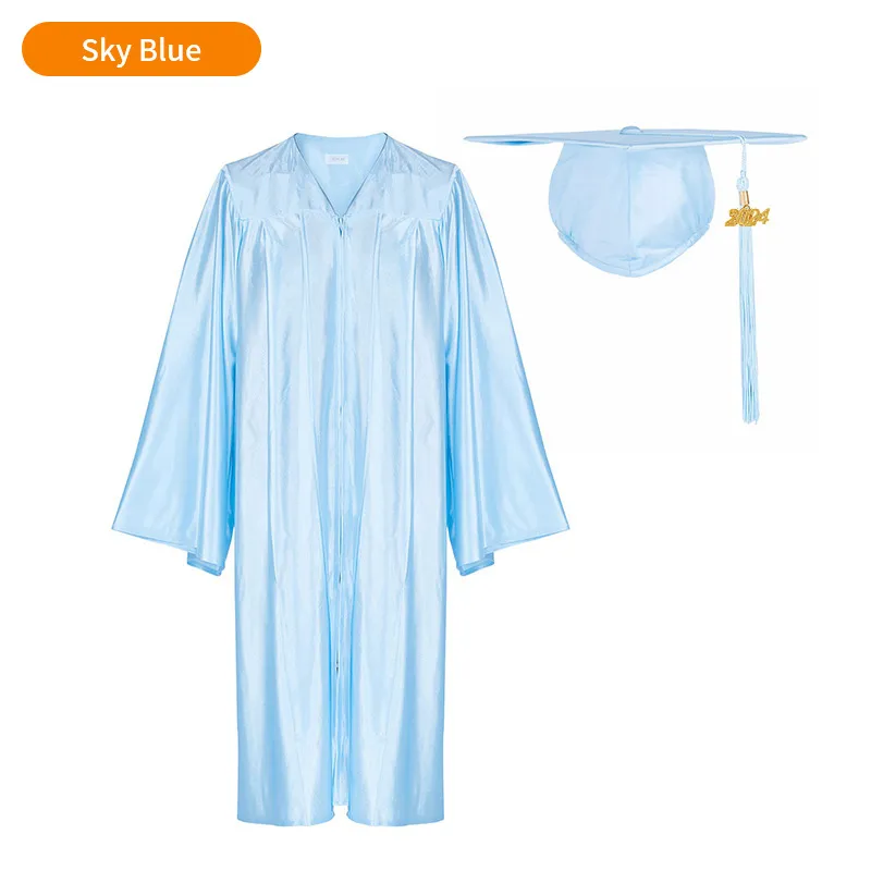 Shiny High School and Technical School Graduation Gown and Tasseled Cap - 12 Colors Available 12 Shiny Bachelor’s Graduation Gown and Tasseled Cap - 13 Colors Available