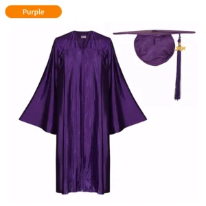 Shiny High School and Technical School Graduation Gown and Tasseled Cap - 12 Colors Available 25 Shiny Bachelor’s Graduation Gown and Tasseled Cap - 13 Colors Available