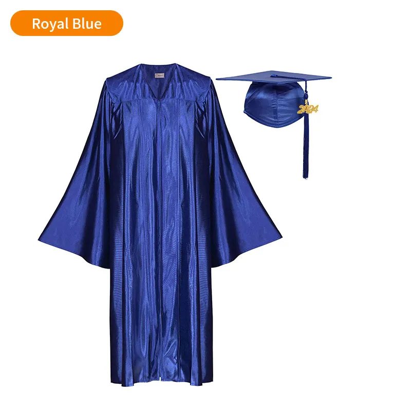 Shiny High School and Technical School Graduation Gown and Tasseled Cap - 12 Colors Available 4 Shiny Bachelor’s Graduation Gown and Tasseled Cap - 13 Colors Available