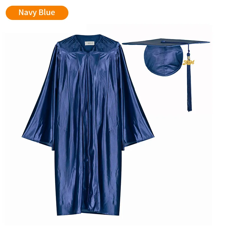 Shiny High School and Technical School Graduation Gown and Tasseled Cap - 12 Colors Available 5 Shiny Bachelor’s Graduation Gown and Tasseled Cap - 13 Colors Available