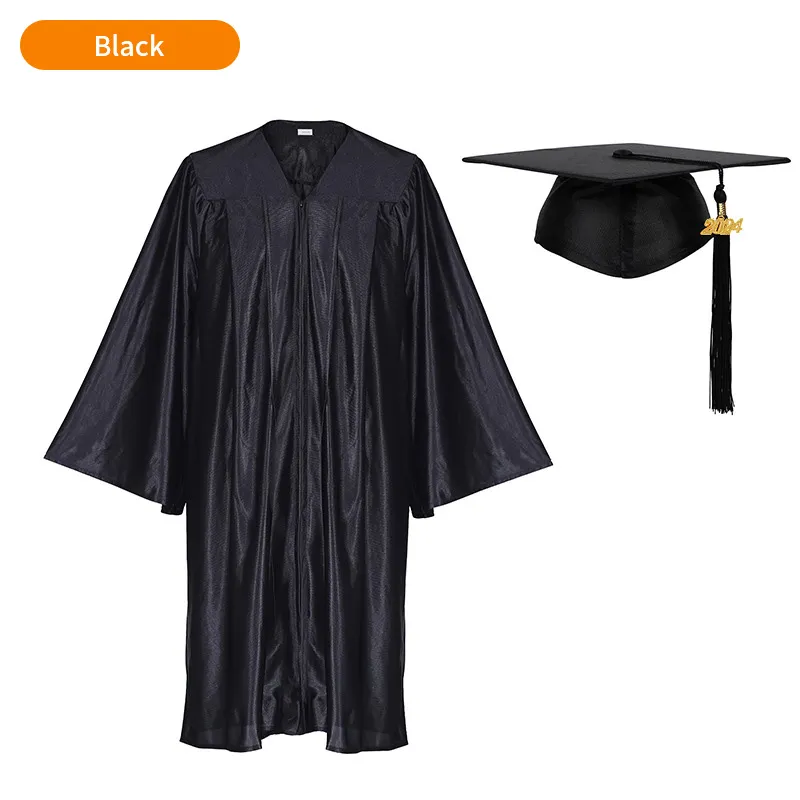 Shiny High School and Technical School Graduation Gown and Tasseled Cap - 12 Colors Available 1 Shiny Bachelor’s Graduation Gown and Tasseled Cap - 13 Colors Available