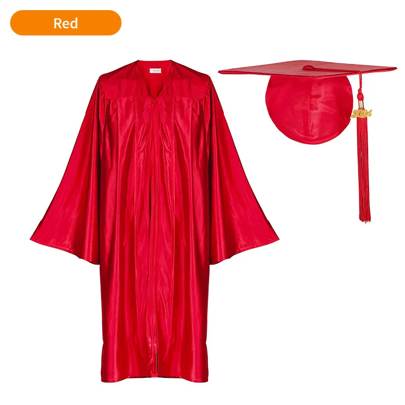 Shiny High School and Technical School Graduation Gown and Tasseled Cap - 12 Colors Available 8 Shiny Bachelor’s Graduation Gown and Tasseled Cap - 13 Colors Available