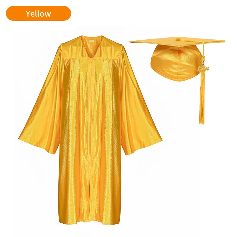 Shiny High School and Technical School Graduation Gown and Tasseled Cap - 12 Colors Available 9 Shiny Bachelor’s Graduation Gown and Tasseled Cap - 13 Colors Available