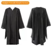 Budget-Friendly Black Master’s Graduation Gown with Cap and Hood
