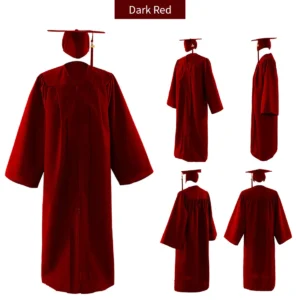 High School and Technical School Graduation Gown and Tasseled Cap - 12 Colors Available