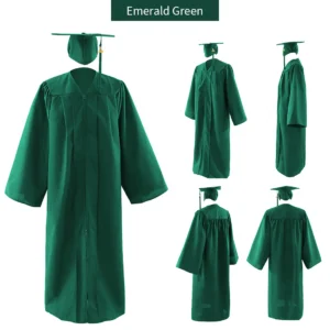 High School and Technical School Graduation Gown and Tasseled Cap - 12 Colors Available