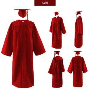 High School and Technical School Graduation Gown and Tasseled Cap - 12 Colors Available