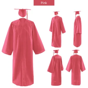 High School and Technical School Graduation Gown and Tasseled Cap - 12 Colors Available