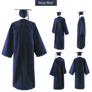 High School and Technical School Graduation Gown and Tasseled Cap - 12 Colors Available