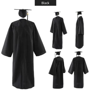 High School and Technical School Graduation Gown and Tasseled Cap - 12 Colors Available