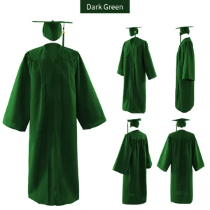 High School and Technical School Graduation Gown and Tasseled Cap - 12 Colors Available