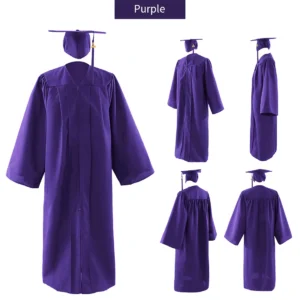 High School and Technical School Graduation Gown and Tasseled Cap - 12 Colors Available