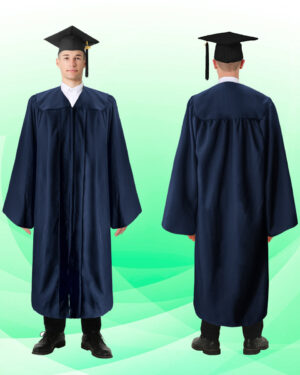 100% Recycled Material High School Graduation Cap and Gown with Pockets - 3 Colors Available 7 HM00211G