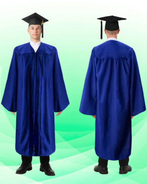 100% Recycled Material High School Graduation Cap and Gown with Pockets - 3 Colors Available 13 HM0025G