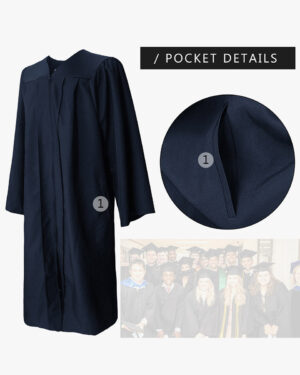 100% Recycled Material High School Graduation Cap and Gown with Pockets - 3 Colors Available 11 HM0029 3ed2ec9e d733 4d1a 80ed 4711c16079cf