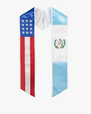 7 Mixed Flag Graduation Stoles Embroidery Sashes for Study Aboard Students 5 ST016 US GT 1