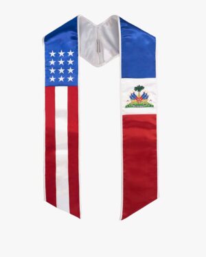 7 Mixed Flag Graduation Stoles Embroidery Sashes for Study Aboard Students 10 ST016 US HT 1