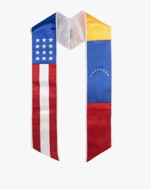 7 Mixed Flag Graduation Stoles Embroidery Sashes for Study Aboard Students 35 ST016 US VE 1